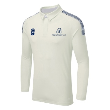 DUAL LONG SLEEVE CRICKET SHIRT (WOMENS)-Ivory